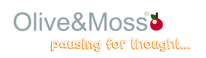 olive and moss logo, pausing for thought